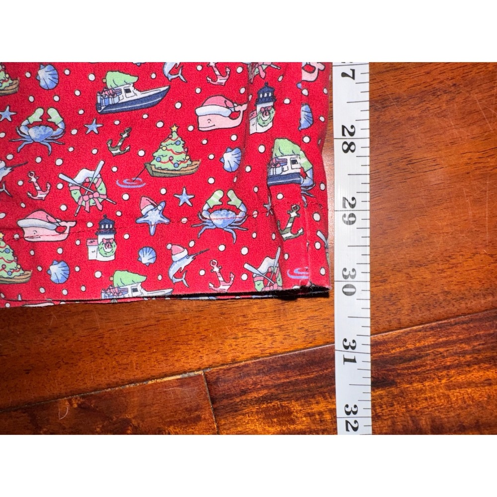 Vineyard Vines Womens Pajama Pants XS Red‎ Nautical Crab Christmas Trees Holiday - Picture 3 of 4